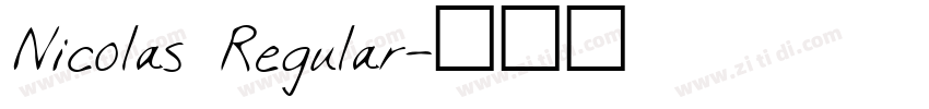 Nicolas Regular字体转换